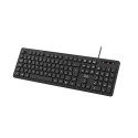 Teclado Com Fio Conexao Usb Design Chocolate Cabo De 180cm Teclas Preto Tc294